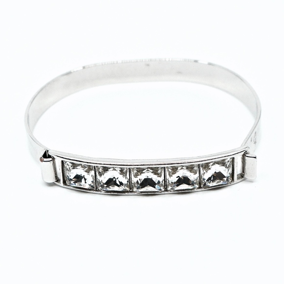 SWAROVSKI~channel set~CRYSTAL BANGLE BRACELET - Picture 2 of 3